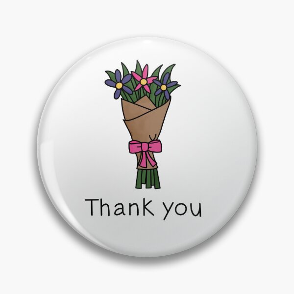 Item preview, Thank you flowers designed and sold by IslaParkArt.