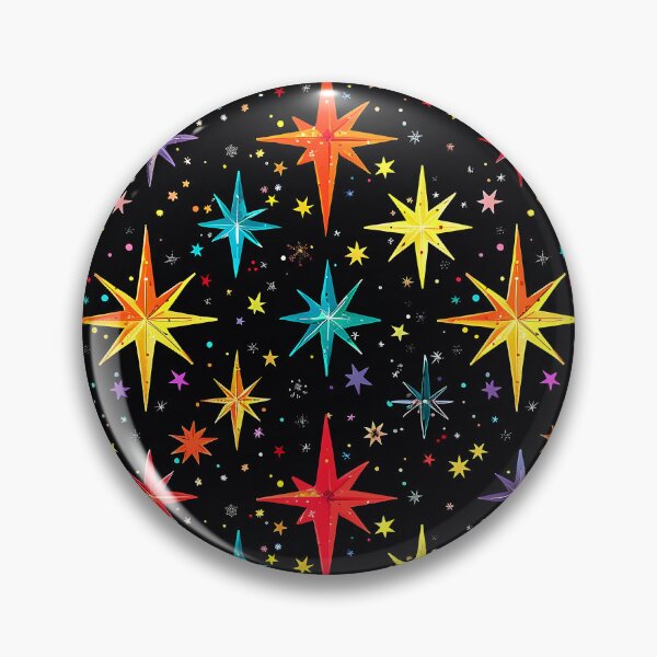 Item preview, Mid-Century Modern Starry Night 1950's Colorful Pattern designed and sold by DEC02.