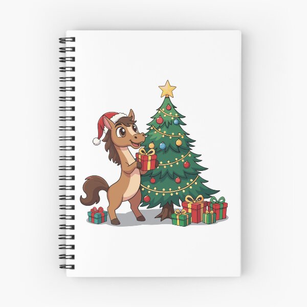 Item preview, 2026 Year of the Horse Christmas Design | Cute Horse with Tree and Gifts | Chinese Zodiac New Year Pony designed and sold by Krasnovaovaova.