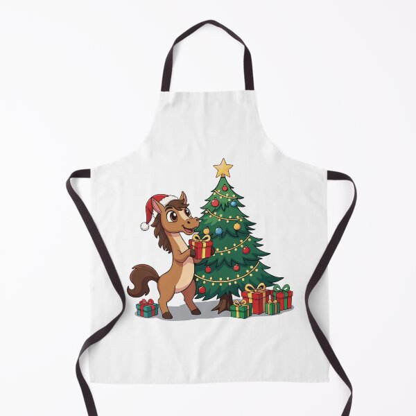 Item preview, 2026 Year of the Horse Christmas Design | Cute Horse with Tree and Gifts | Chinese Zodiac New Year Pony designed and sold by Krasnovaovaova.