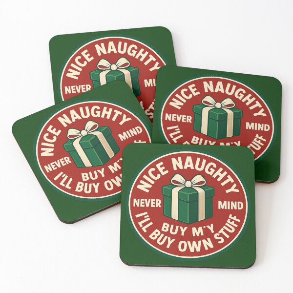 Item preview, Retro Holiday Badge - Nice Naughty Never Mind (Self-Gifting Club) designed and sold by I AM BRO.