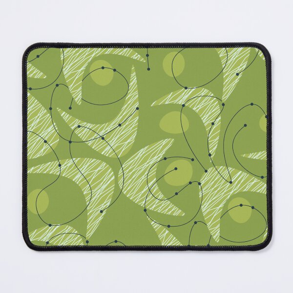 Item preview, Retro Abstract Atomic Amoeba in Olive Green designed and sold by RetroMaggie.