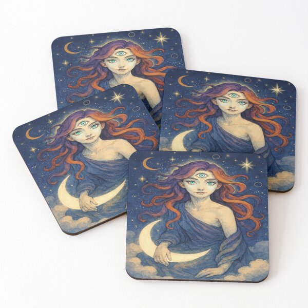 Item preview, Mystic Lunar Oracle Cosmic Vision of the Third Eye designed and sold by Ecosetereos.