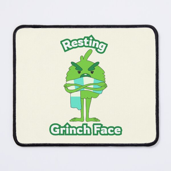 Item preview, Resting Grinch Face Funny Christmas Design designed and sold by Inkworksbyshery.