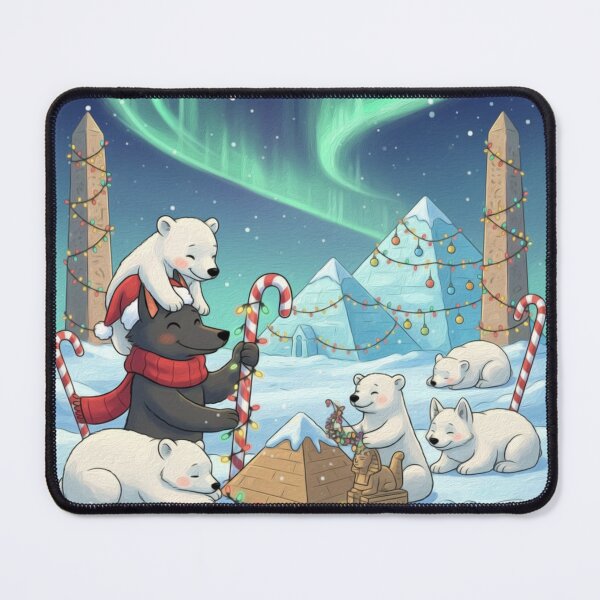Item preview, Christmas Pyramids - North Pole Egypt Winter Wonderland Cartoon designed and sold by MythoWorldddd.