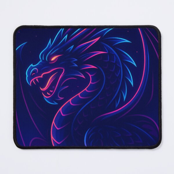 Item preview, Neon Dragon Vaporwave Fantasy Art designed and sold by GolabMagic.