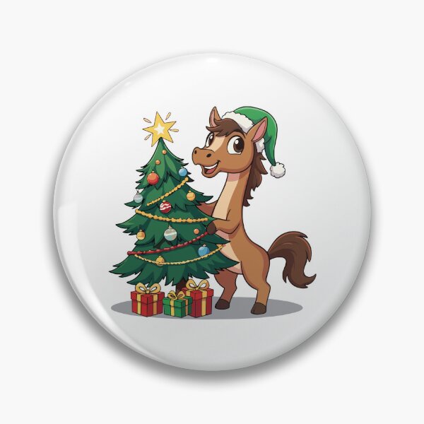Item preview, 2026 Year of the Horse Christmas Design | Cute Horse with Tree and Gifts | Chinese Zodiac New Year Pony designed and sold by Krasnovaovaova.