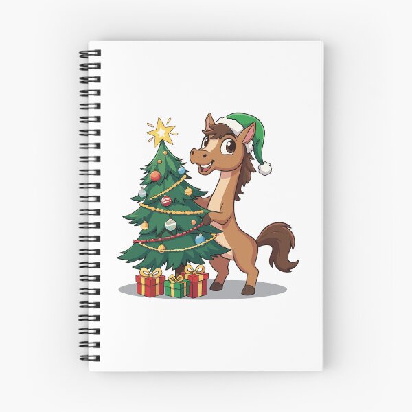 Item preview, 2026 Year of the Horse Christmas Design | Cute Horse with Tree and Gifts | Chinese Zodiac New Year Pony designed and sold by Krasnovaovaova.