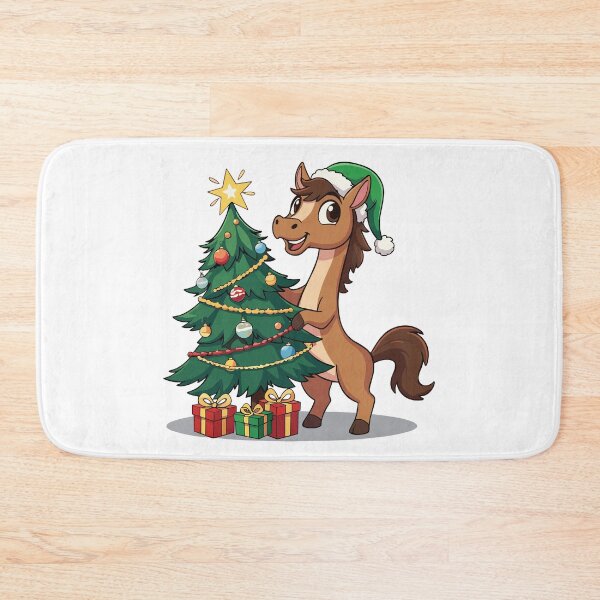 Item preview, 2026 Year of the Horse Christmas Design | Cute Horse with Tree and Gifts | Chinese Zodiac New Year Pony designed and sold by Krasnovaovaova.