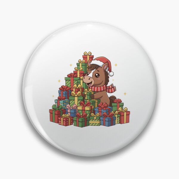 Item preview, 2026 Year of the Horse Christmas Design | Cute Horse with Tree and Gifts | Chinese Zodiac New Year Pony designed and sold by Krasnovaovaova.