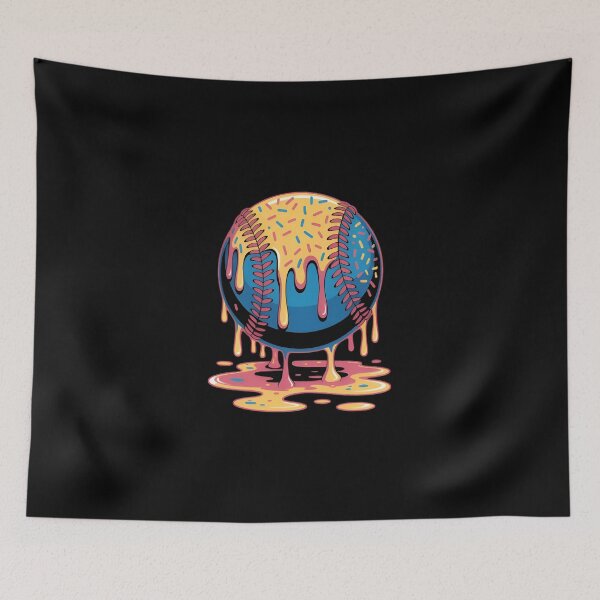 Item preview, Psychedelic Melting Baseball Art – Colorful Drippy Sports Design designed and sold by Celebrate & Sparkle.