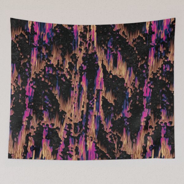 Item preview, Neon art of mountain landscape designed and sold by JeniSeny.