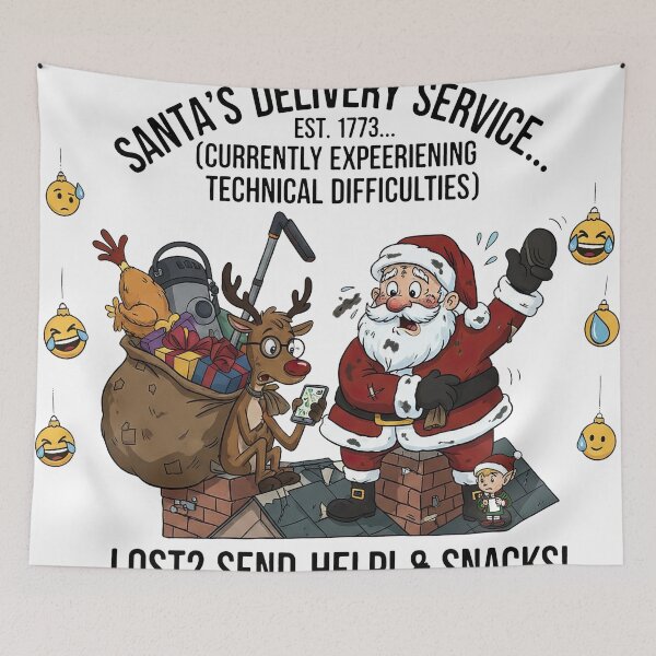 Item preview, Santa Delivery Service Technical Difficulties Funny Chimney Fail designed and sold by zoughlal.