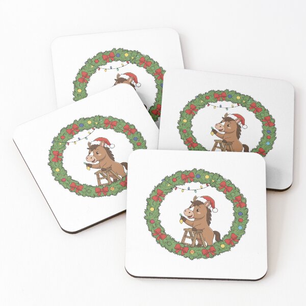 Item preview, 2026 Year of the Horse Christmas Design | Cute Horse with Tree and Gifts | Chinese Zodiac New Year Pony designed and sold by Krasnovaovaova.