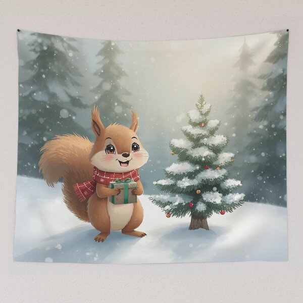 Item preview, Joyful Squirrel’s Christmas Morning in the Forest designed and sold by WildlifeWhimsy.