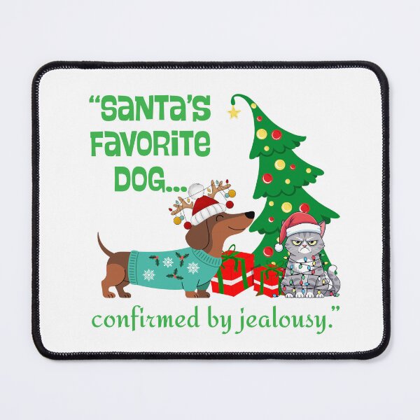 Item preview, “Santa’s Favorite Dog… confirmed by jealousy — Christmas Dog & Cat Lights | All Profits to Homeless Animals” designed and sold by clickandmagic.