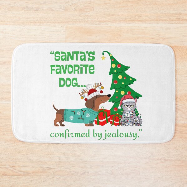 Item preview, “Santa’s Favorite Dog… confirmed by jealousy — Christmas Dog & Cat Lights | All Profits to Homeless Animals” designed and sold by clickandmagic.