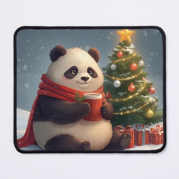 Item preview, Cozy Panda’s Christmas by the Tree designed and sold by WildlifeWhimsy.