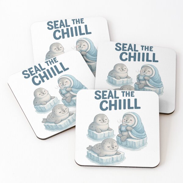 Item preview, Cozy Cartoon Seals on Winter Ice designed and sold by Mindful56.