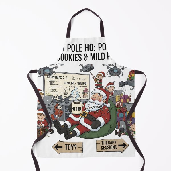 Item preview, North Pole HQ Powered by Cookies and Mild Panic Funny Elves designed and sold by zoughlal.
