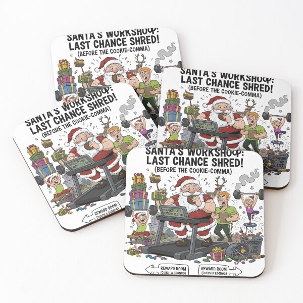 Item preview, Santa's Workshop Last Chance Shred Before the Cookie Comma Funny designed and sold by zoughlal.