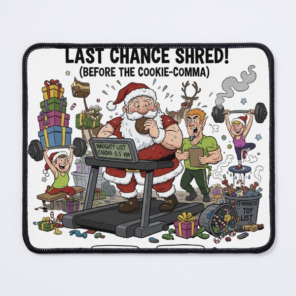 Item preview, Santa's Workshop Last Chance Shred Before the Cookie Comma Funny designed and sold by zoughlal.