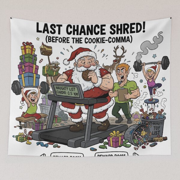 Item preview, Santa's Workshop Last Chance Shred Before the Cookie Comma Funny designed and sold by zoughlal.