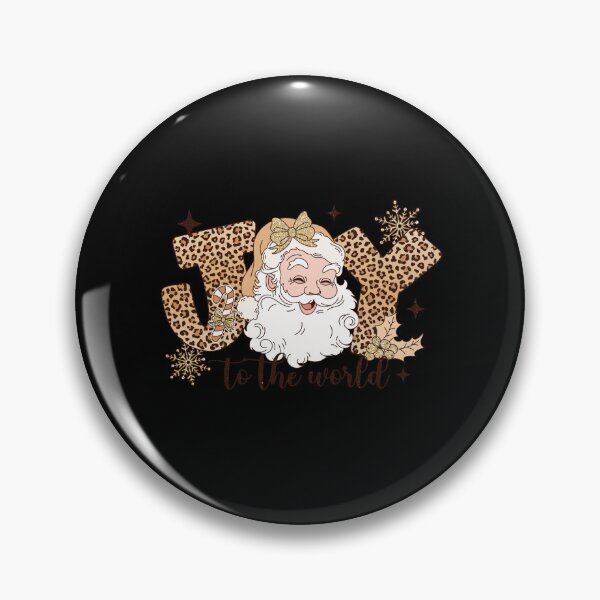 Item preview, Joy to the World Leopard Print Santa Claus Christmas Glitter Design designed and sold by lojadpop.