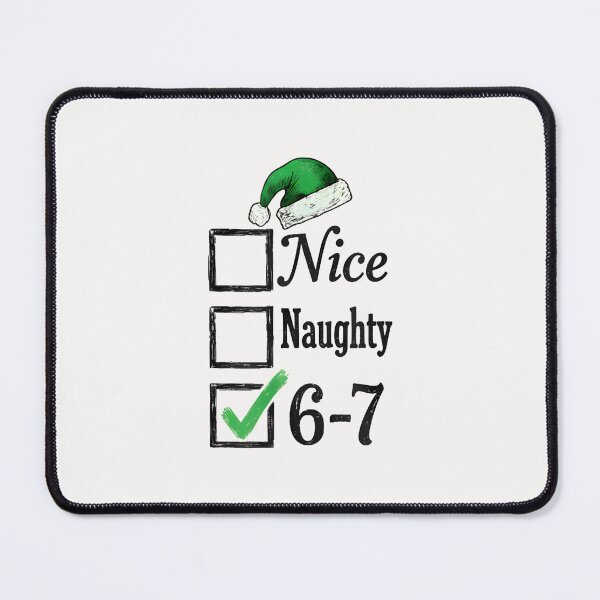 Item preview, Funny Six Seven Christmas Santa Rating Naughty Nice Humor designed and sold by cawtoon.