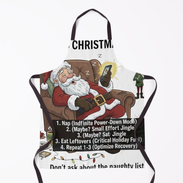 Item preview, Santa's Christmas Plans Infinite Power Down Mode Funny List designed and sold by zoughlal.