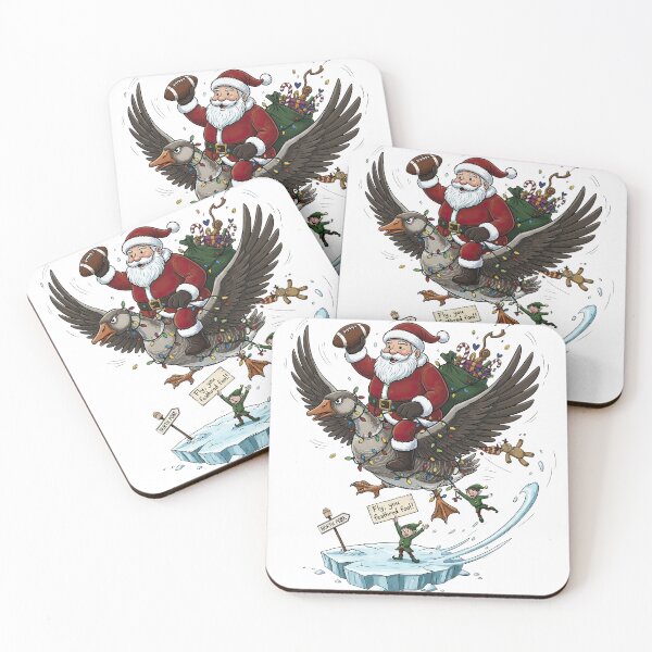 Item preview, Fly You Feathered Fool Santa Riding a Goose Funny Christmas Transport designed and sold by zoughlal.
