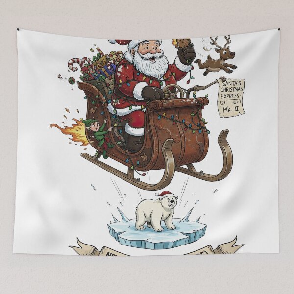 Item preview, Santa's Christmas Express Mk II Next Day Delivery Maybe Polar Bear designed and sold by zoughlal.