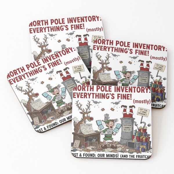 Item preview, North Pole Inventory Everything's Fine Mostly Funny Elf Stress designed and sold by zoughlal.