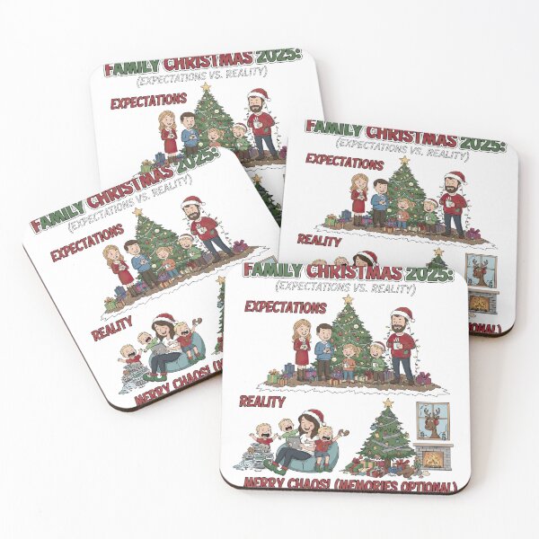 Item preview, Family Christmas Expectations vs Reality Merry Chaos Funny Holiday designed and sold by zoughlal.