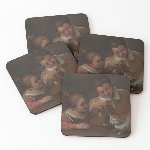 Item preview, Two Children Teasing a Cat, 16th century Italian designed and sold by cheeseburgercat.