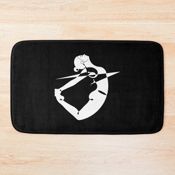 Item preview, White Aesthetic Bow Pose – Dhanurasana – Shadow Art designed and sold by altandesign.