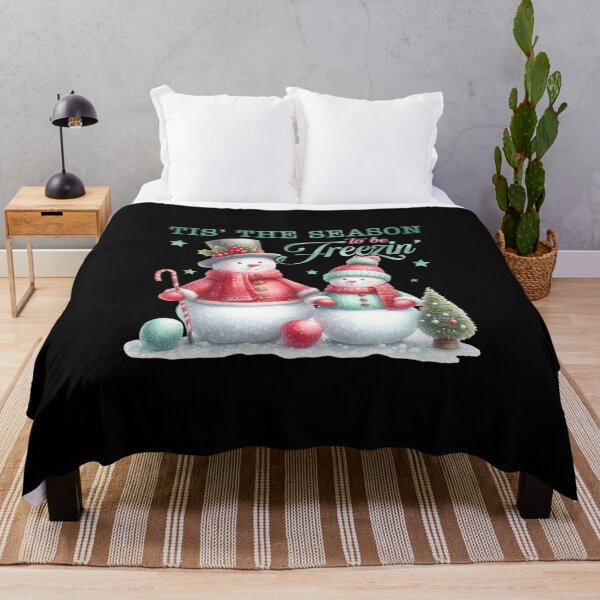 Item preview, 'Tis The Season To Be Freezin' Funny Snowman Watercolor Christmas Art designed and sold by lojadpop.