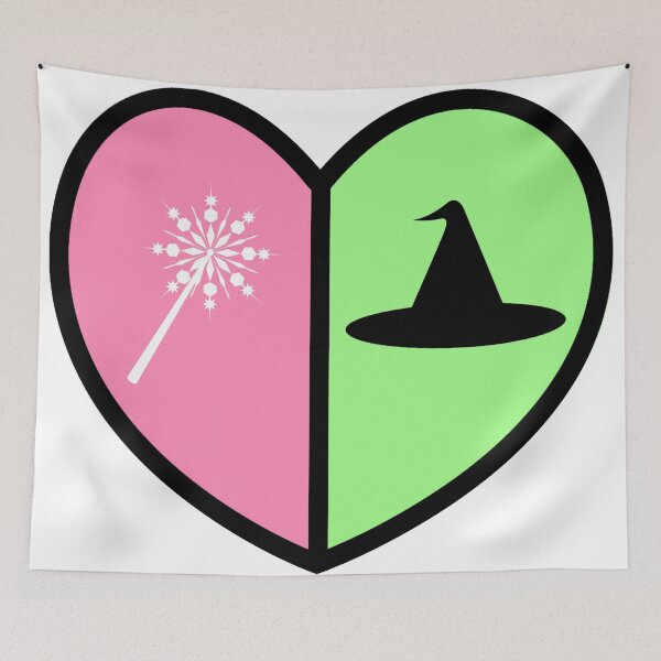 Item preview, Wicked The Musical Heart Elphaba Glinda Symbols designed and sold by sarahp77.