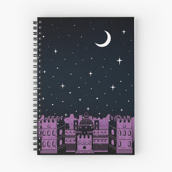 Item preview, Crescent Moon Night Sky over Monster Home designed and sold by GoatMomDesigns.