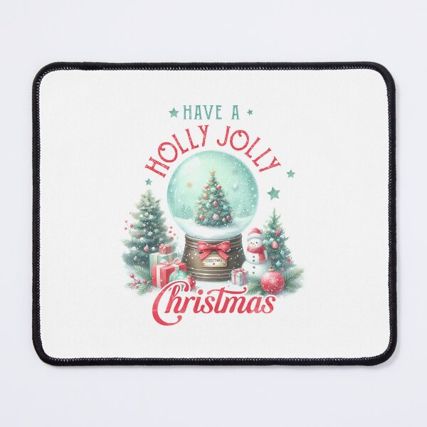 Item preview, Holly Jolly Christmas Snow Globe Watercolor Design designed and sold by lojadpop.