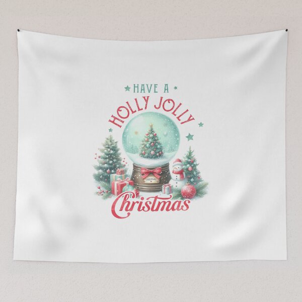 Item preview, Holly Jolly Christmas Snow Globe Watercolor Design designed and sold by lojadpop.