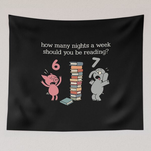 Item preview, How Many Nights A Week Should You Be Reading , 6-7 Teacher , Elephant Piggie Book , Reading Top designed and sold by thompsonui.