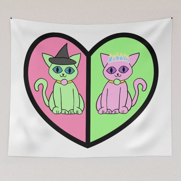 Item preview, Wicked Musical Heart Elphaba Glinda Cats designed and sold by sarahp77.