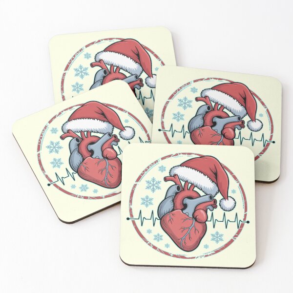 Item preview, Merry Christmas Cardiology – ECG Line Heartbeat Holiday designed and sold by Nzgiftsandmore.