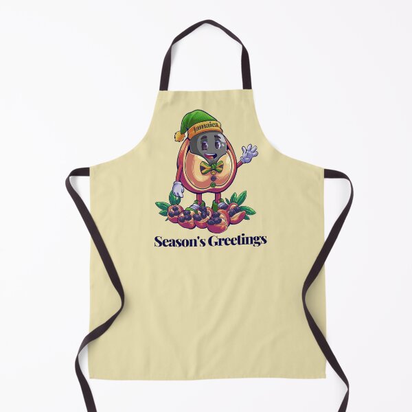 Aperçu de l'œuvre Vœux de fin d'année - Motif ackee d'inspiration jamaïcaine - Art culturel de Noël créée et vendue par kreativelee Designs.