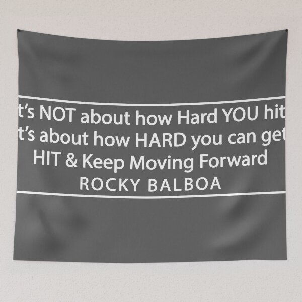 Item preview, its not about how hard you hit keep moving forward designed and sold by ocd_Jessica.