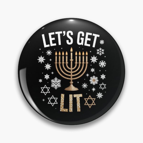 Item preview, LET'S GET LIT Glitter Hanukkah designed and sold by Bandikonsalez.