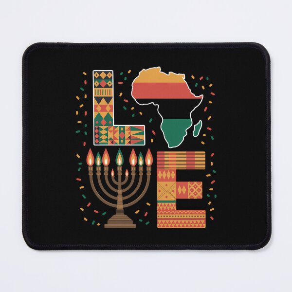 Item preview, LOVE Happy Kwanzaa Africa Map Kinara Candles designed and sold by Bandikonsalez.