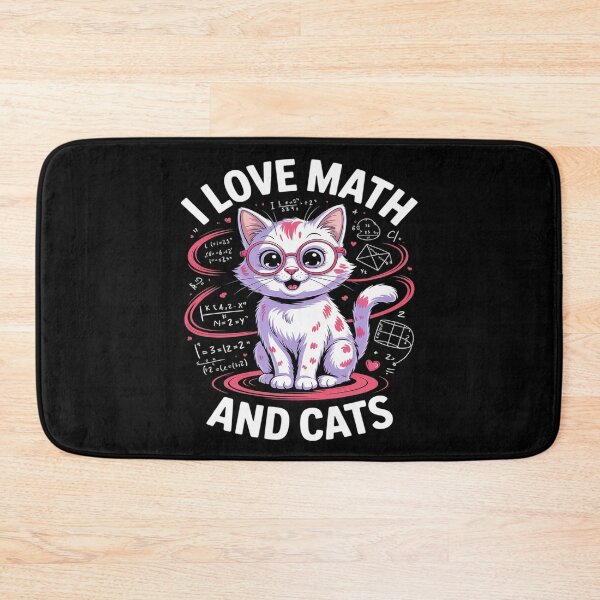 Item preview, I Love Math And Cats Cute Cat Lover Math Cat Math designed and sold by ShelFisher.