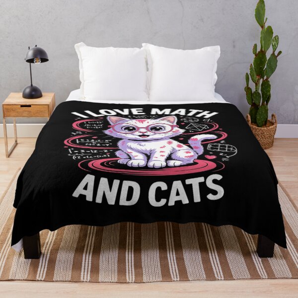 Item preview, I Love Math And Cats Cute Cat Lover Math Cat Math designed and sold by ShelFisher.